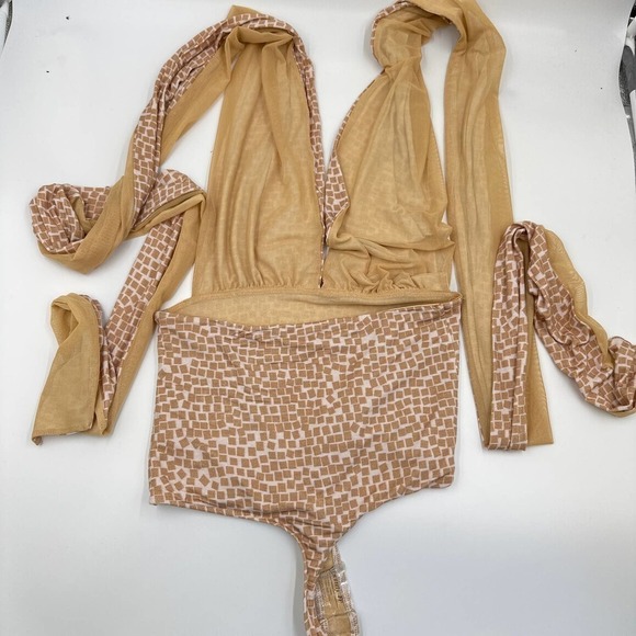 Free People 100 Ways Convertible Printed Bodysuit Size Medium - Picture 9 of 16
